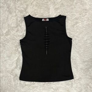 90’s VENUS rhinestone & cutout tank